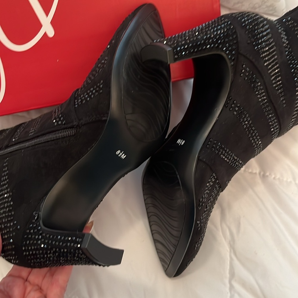 Black rhinestone boots - Picture 6 of 12